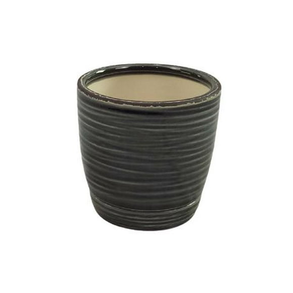 Hometrends Cache-pot à motif brossé de 12,7 cm Pot en céramique