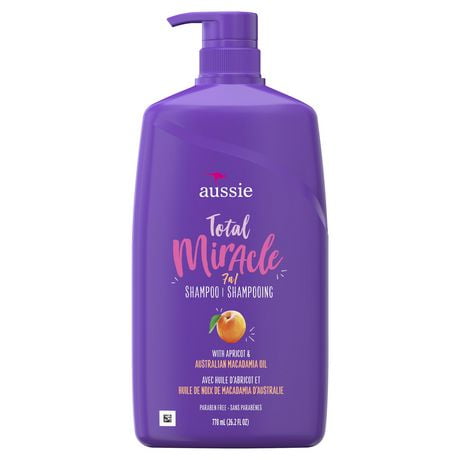 Aussie Total Miracle with Apricot & Macadamia Oil, Paraben Free Shampoo, 778 mL