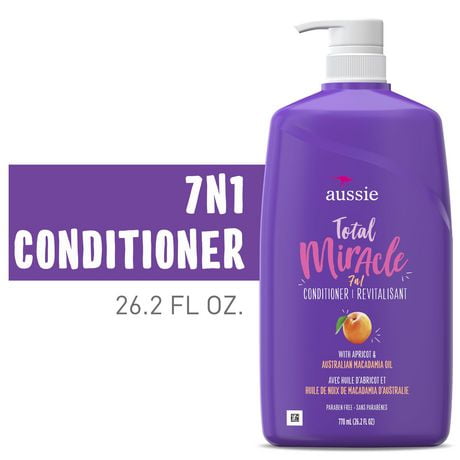 Aussie Total Miracle with Apricot & Macadamia Oil, Paraben Free Conditioner, 778 mL