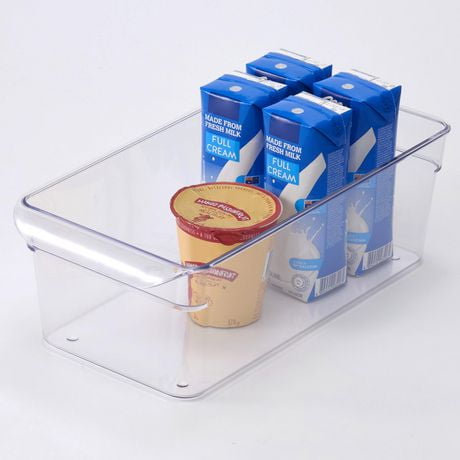 Petit bac de rangement pour réfrigérateur Bac de rangement transparent pour réfrigérateur