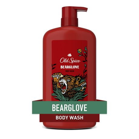 Nettoyant pour le corps pour hommes Old Spice collection Sauvage, parfum Bearglove 887 mL