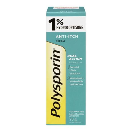 Polysporin 1% Hydrocortisone Anti Itch Cream, 28 g