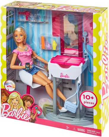 barbie hairdressing set
