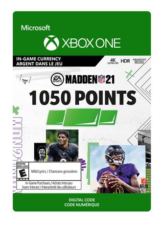 Electronic Arts Xbox One Madden Nfl 21: 1050 Madden Points [Download]