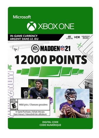 Electronic Arts Xbox One Madden Nfl 21: 12000 Madden Points [Download]