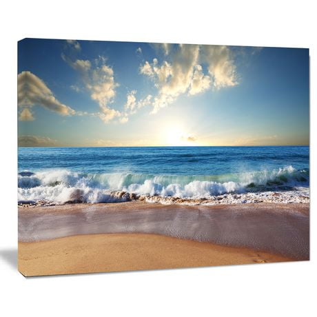 Design Art Sea Sunset Seascape Photography Canvas Art Print - Walmart.ca