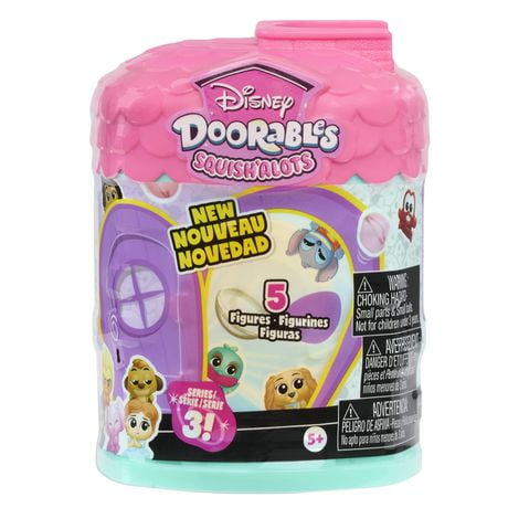 Coffret de figurines Squish’Alots Disney Doorables, série 3, 5 figurines mystères à collectionner, modèles aléatoires, jouets pour enfants de 5 ans et plus par Just Play Coffret de figurines Squish’Alots Doorables S3