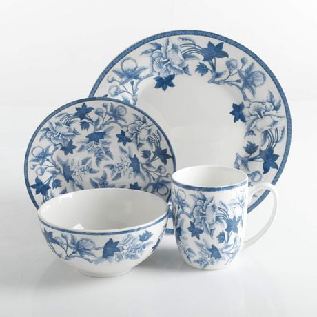 Blue white dinner set hotsell