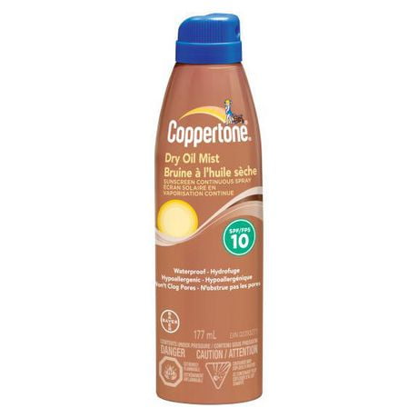 coppertone dry oil spray