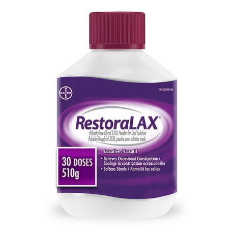 RestoraLAX Powder Stool Softener Laxative - Laxatives For Constipation, Effective Constipation Relief For Adults, No Taste, No Grit, No Gas, No Bloat, No Cramps, No Sudden Urge