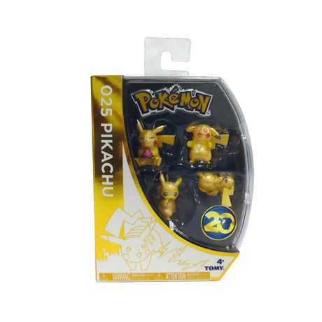 Pokemon 20th Anniversary 4-Figure Pikachu Gift Pack ...