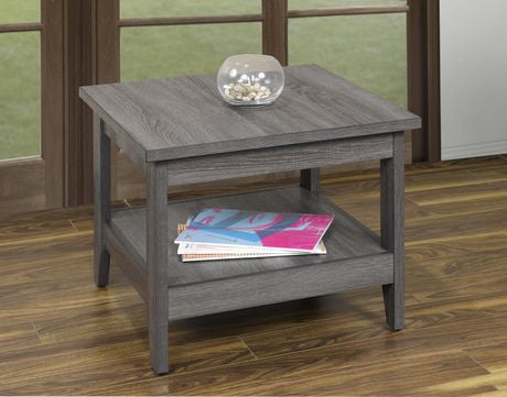 grey oak end table