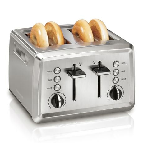 Hamilton Beach 24794C 4-Slice Stainless Steel Toaster, Extra-wide slots
