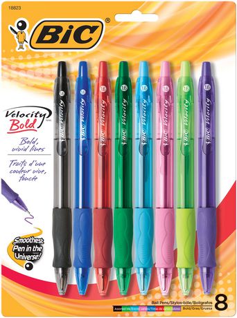 Bic Velocity 1 6 Mm Retractable Fashion Ball Pens Walmart Canada