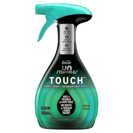 Désodorisant textile et éliminateur d’odeurs Febreze Unstopables Touch, parfum Frais 500&nbsp;mL