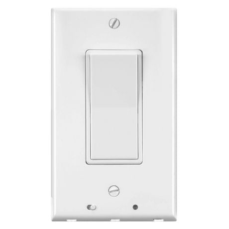 Vision Lighted Decor Non-Metallic White Rocker Switch Cover Plate ...