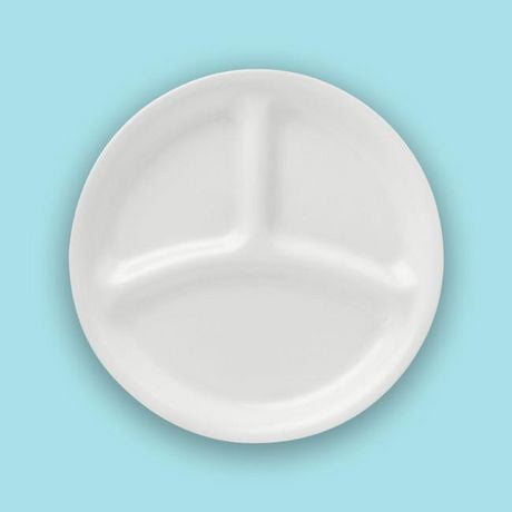 Corelle® Classic Winter Frost White Divided Dinner Plate, 10.25" Divided Round Plate