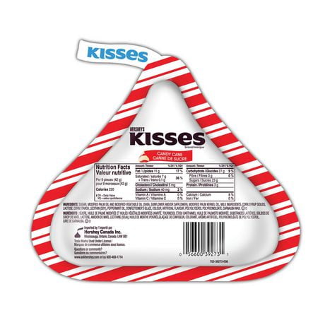 HERSHEY'S KISSES Holiday Candy Cane Mint Candies, Holiday and Christmas ...