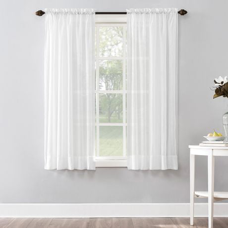 Mainstays  Crushed Voile Curtain Panel Pair, Sheer crushed voile