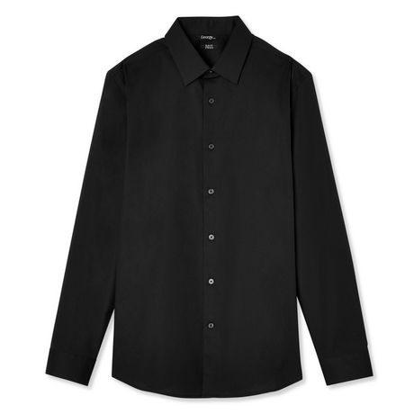 dress shirt black buttons