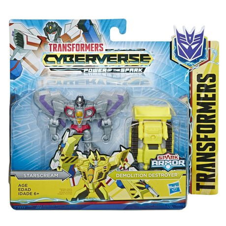 Transformers Toys Cyberverse Spark Armor Starscream Action Figure ...