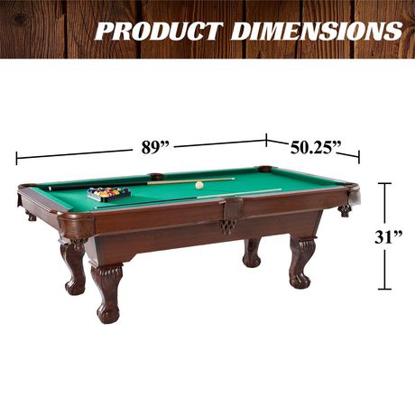 billiard table dimensions