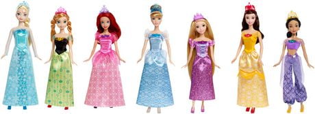 disney princess seven pack dolls
