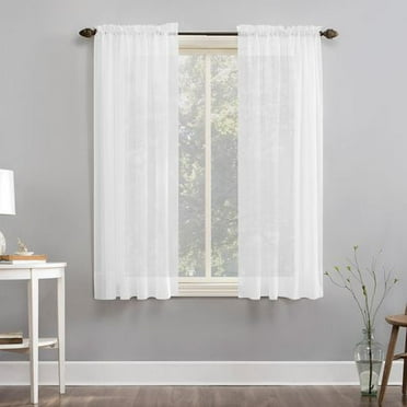 Mainstays Marjorie Sheer Voile Curtain Panel Pair, Sheer voile - Walmart.ca