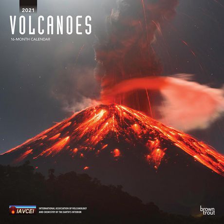 Volcanoes 2021 12 x 12 Inch Monthly Square Wall Calendar, Science ...
