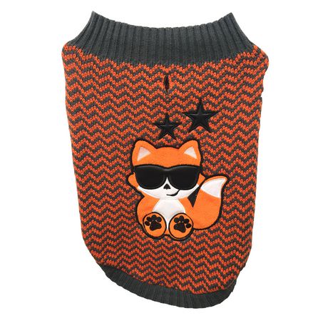 Protect Me Alert Series PMP Orange Pattern Jacquard Dog Sweater | Walmart Canada