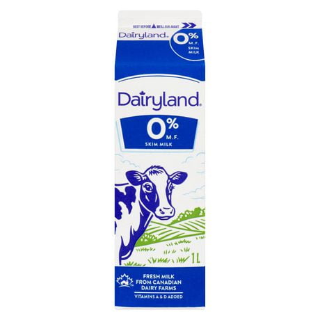 Dairyland Skim Milk Carton, 1 L | Walmart.ca