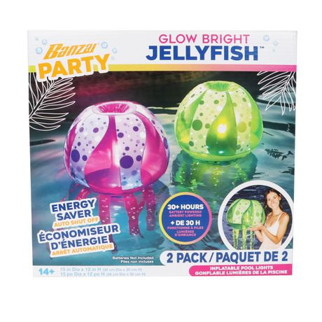 Banzai Jellyfish Pool Lights (2 Pack: Purple & Green)