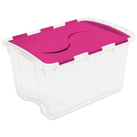 Sterilite Hinged Lid Pink Storage Box | Walmart Canada