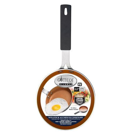 Gotham Steel Diamond Non-Stick 5.5" Mini Egg Pan, Mini egg pan
