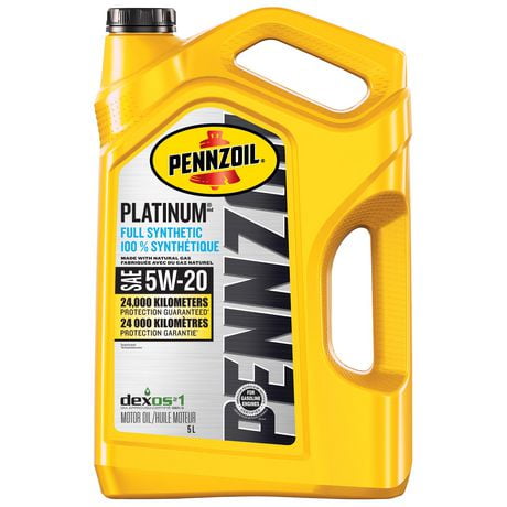 Pennzoil Platinum Synthetic 5W20 Motor Oil 5L, Pennzoil Synthetic 5W20 5L