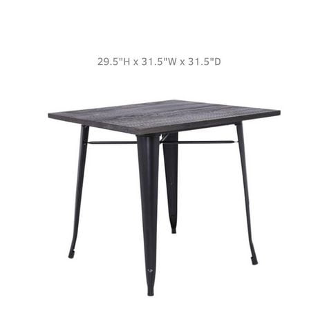 Tolix Dining Table with Wood top