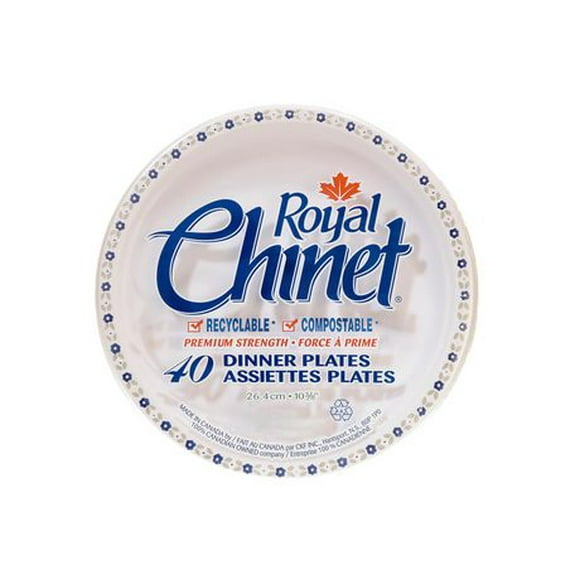 Royal Chinet Dinner Plates, 40 Plates