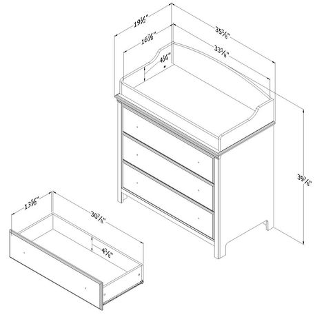 South Shore Moonlight Collection Changing Table