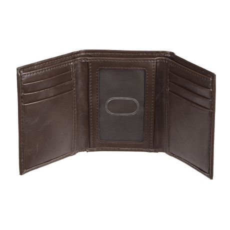 Genuine Dickies Men&#39;s Trifold Brown Leather Wallet | Walmart Canada
