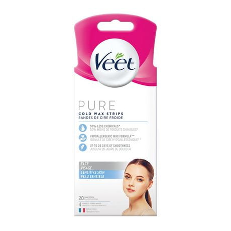 bandes de cire froide VEET PURE pour visage 20ct 20ct