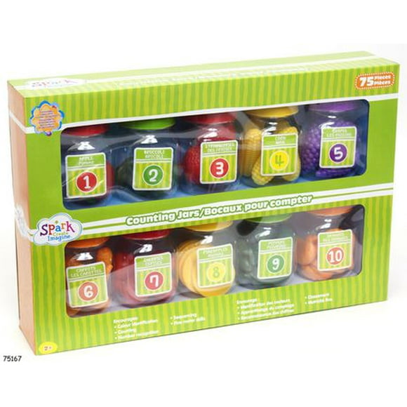 Spark Create Imagine Counting Jars Toy, 75pcs, 75 piece set, ages 2+