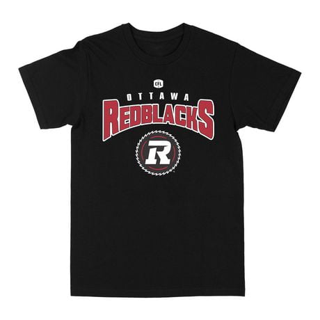 T-shirt de football noir sous licence officielle Ottawa Redblacks CFL