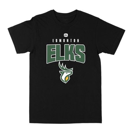 T-shirt officiel sous licence officielle Edmonton Elks CFL Football Arc Logo