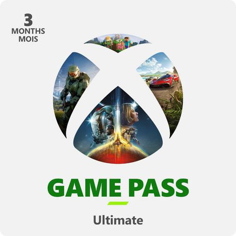 Xbox Game Pass Ultimate 3 Month Membership 54.99  (Code Numérique)