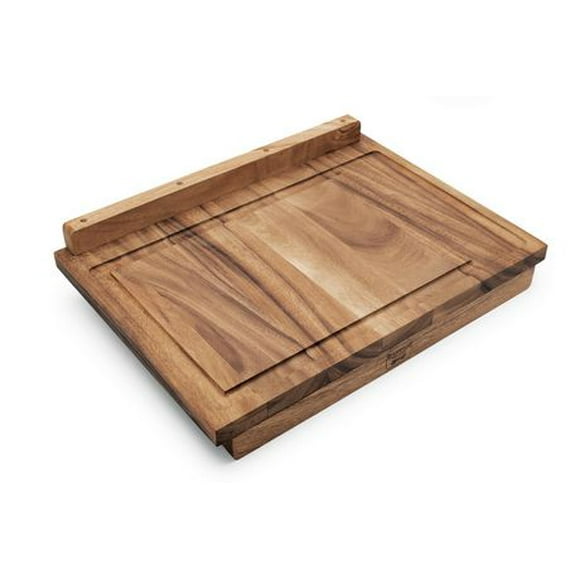Ironwood Gourmet, Double-Sided Countertop Pastry/Cutting Board Gravy Groove, Acacia Wood