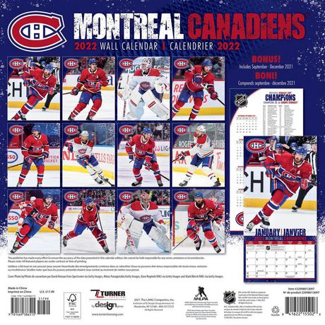 Montreal Canadiens Schedule 2022 Browntrout Publishers Montreal Canadiens Team 2022 12 X 12 Inch Monthly  Square Wall Calendar | Walmart Canada