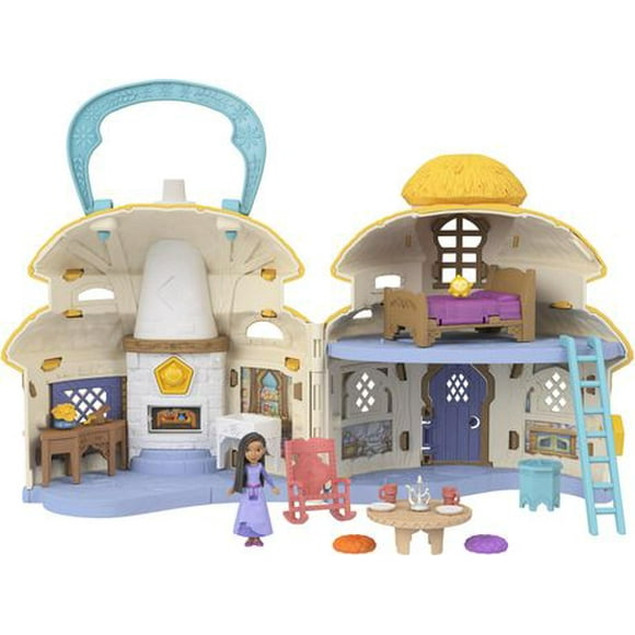 Disney’s Wish Cottage Home Playset with Asha of Rosas Mini Doll, Star Figure & 15+ Accessories, Ages 3+