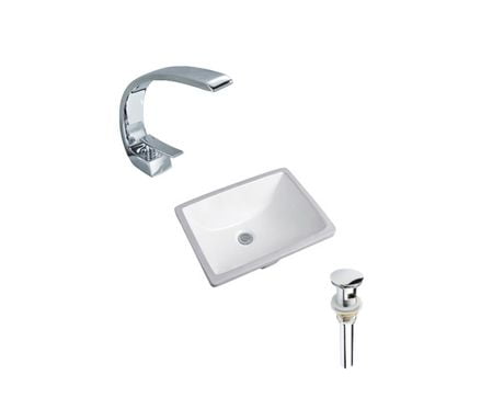 DROP Bath and Kitchen DR091122 Undermount Bathroom Sink Set | Walmart ...
