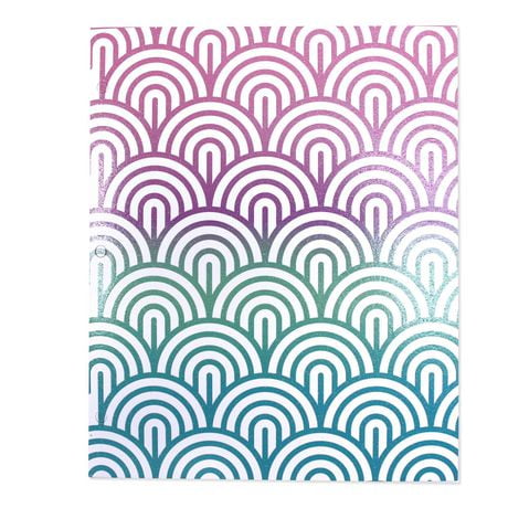 U Style Glitter Festival Two-Pocket Paper Folder, 1417