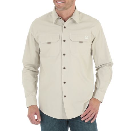 Wrangler Men's Long Sleeve Canvas Shirt | Walmart.ca